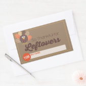 感謝祭の残りラベル長方形ステッカー 長方形シール (封筒)