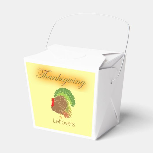 感謝祭の残り物の持ち出しカートン フェイバーボックス (正面サイド)