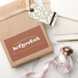 感謝祭の残り |ボホーとレトロテラコッタ 長方形シール