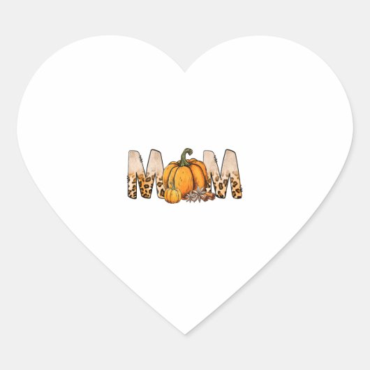 感謝祭の母カボチャLeopart ハートシール (正面)