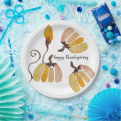 感謝祭の水の色のカボチャ ペーパープレート (パーティー)