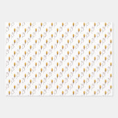 感謝祭の水の色のカボチャ ラッピングペーパーシート (正面3)