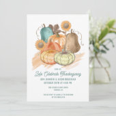 感謝祭の水の色のカボチャ 招待状 (スタンド正面)