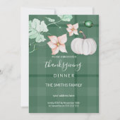 感謝祭の水の色のカボチャ 招待状 (正面)