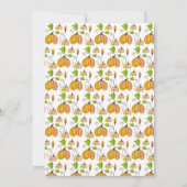 感謝祭の水の色のカボチャ 招待状 (裏面)