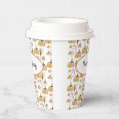 感謝祭の水の色のカボチャ 紙コップ (右)