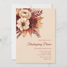 感謝祭の水カラー秋花 – クリームと赤