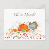 感謝祭の水彩引っ越しました 案内ポストカード (正面)