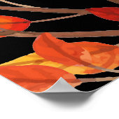 感謝祭の水彩紅葉 ポスター (角)