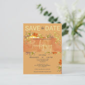 感謝祭の水素朴色の緑と離れの ポストカード (スタンド正面)