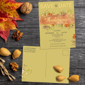 感謝祭の水素朴色の葉緑 ポストカード