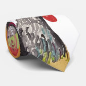 感謝祭の水色のオンドリ色彩の鮮やかー手 ネクタイ (ロール)