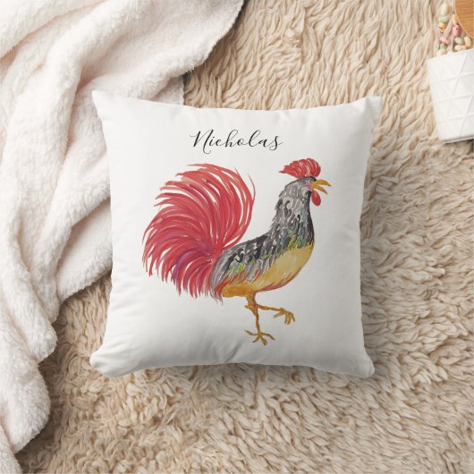 感謝祭の水色のカボチャパーソナライズされた クッション (ブランケット)