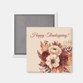 感謝祭の水色の秋花 –  マグネット (正面/裏面)