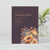 感謝祭の水色の秋花 – 紫 –  招待状 (スタンド正面)