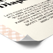 感謝祭の深夜おむつ赤ちゃんシャワーのサイン ポスター (角)