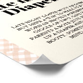 感謝祭の深夜おむつ赤ちゃんシャワーのサイン ポスター (角)