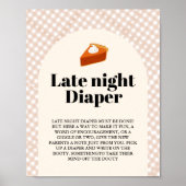 感謝祭の深夜おむつ赤ちゃんシャワーのサイン ポスター (正面)