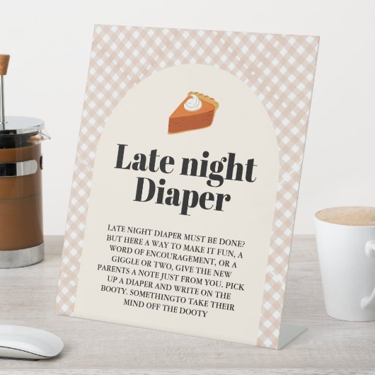 感謝祭の深夜おむつ赤ちゃんシャワーのサイン 台座サイン (インサイチュ)