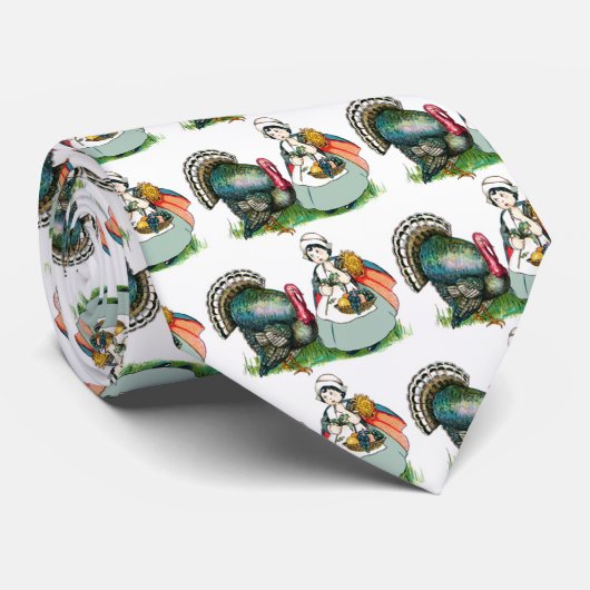 感謝祭の準備ができているヴィンテージ ネクタイ (ロール)
