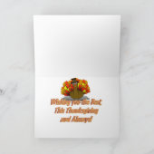 感謝祭の漫画トルコ巡礼者 シーズンカード (内部)