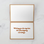 感謝祭の漫画トルコ巡礼者 シーズンカード (内部)