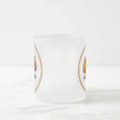 感謝祭の漫画トルコ巡礼者 フロストグラスマグカップ (中央)