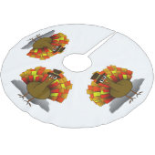 感謝祭の漫画トルコ巡礼者 ブラッシュドポリエステルツリースカート (アングル)