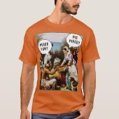 感謝祭の漫画Tシャツ Tシャツ (正面)