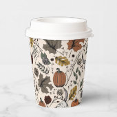 感謝祭の牛のスカル秋収穫 紙コップ (右)