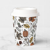 感謝祭の牛のスカル秋収穫 紙コップ (右)