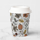 感謝祭の牛のスカル秋収穫 紙コップ (右)