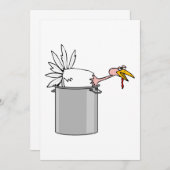 感謝祭の疲れた七面鳥が調理鍋に入っているユーモア 招待状 (正面/裏面)