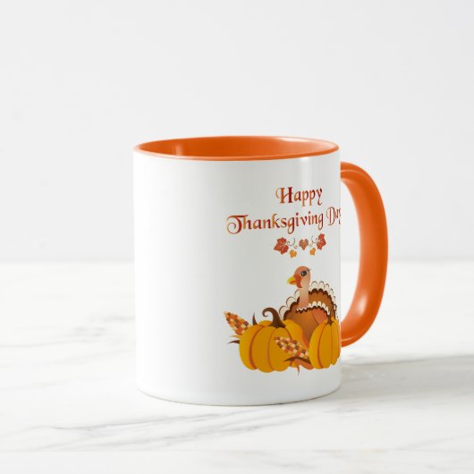 感謝祭の祝日トルコ マグカップ (正面右)