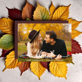 感謝祭の祝福されたスクリプト写真ポストカード ポストカード