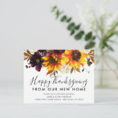 感謝祭の秋のひまわり引っ越しの新ホーム 案内ポストカード (スタンド正面)