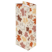 感謝祭の秋のカエデの葉秋 ワインギフトバッグ (裏面アングル)