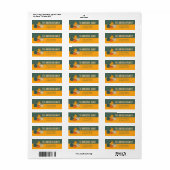 感謝祭の秋のカボチャ差出人住所ラベル ラベル (フルシート)