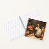 感謝祭の秋のシャム猫 ノートブック (内部)