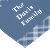 感謝祭の秋のブループレイドファミリー ショートテーブルランナー (コーナー)