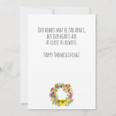 感謝祭の秋のリースの水彩 シーズンカード (裏面)