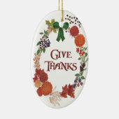 感謝祭の秋のリースカスタマイズ セラミックオーナメント (右)