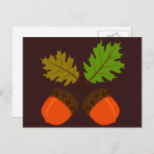 感謝祭の秋のレトロ シーズンポストカード (正面/裏面)