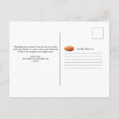 感謝祭の秋の七面鳥の引っ越し発表 ポストカード (裏面)