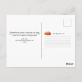 感謝祭の秋の七面鳥の引っ越し発表 ポストカード (裏面)