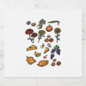 感謝祭の秋の属性クラシックTシャツ スパークリングワインラベル (シングルラベル)