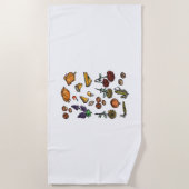 感謝祭の秋の属性クラシックTシャツ ビーチタオル (正面)