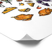 感謝祭の秋の属性クラシックTシャツ ポスター (角)