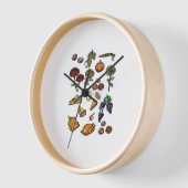 感謝祭の秋の属性クラシックTシャツ 壁時計 (傾斜)