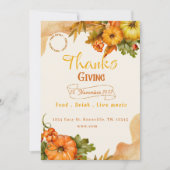感謝祭の秋の招待状 招待状 (正面)